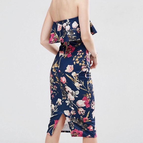 ASOS RUFFLE MIDI DRESS - Picture 5 of 8